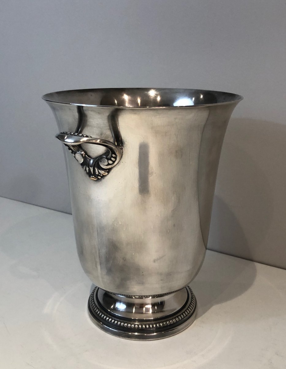 Silver Plated Champagne Bucket. French. Circa 1930-photo-5