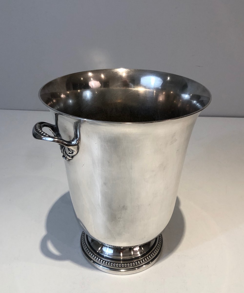 Silver Plated Champagne Bucket. French. Circa 1930-photo-7