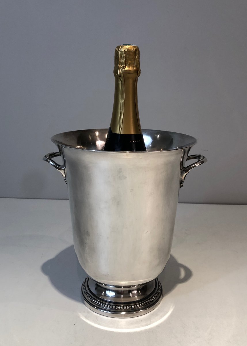 Seau à Champagne En Métal Argenté. Travail Français. Vers 1930