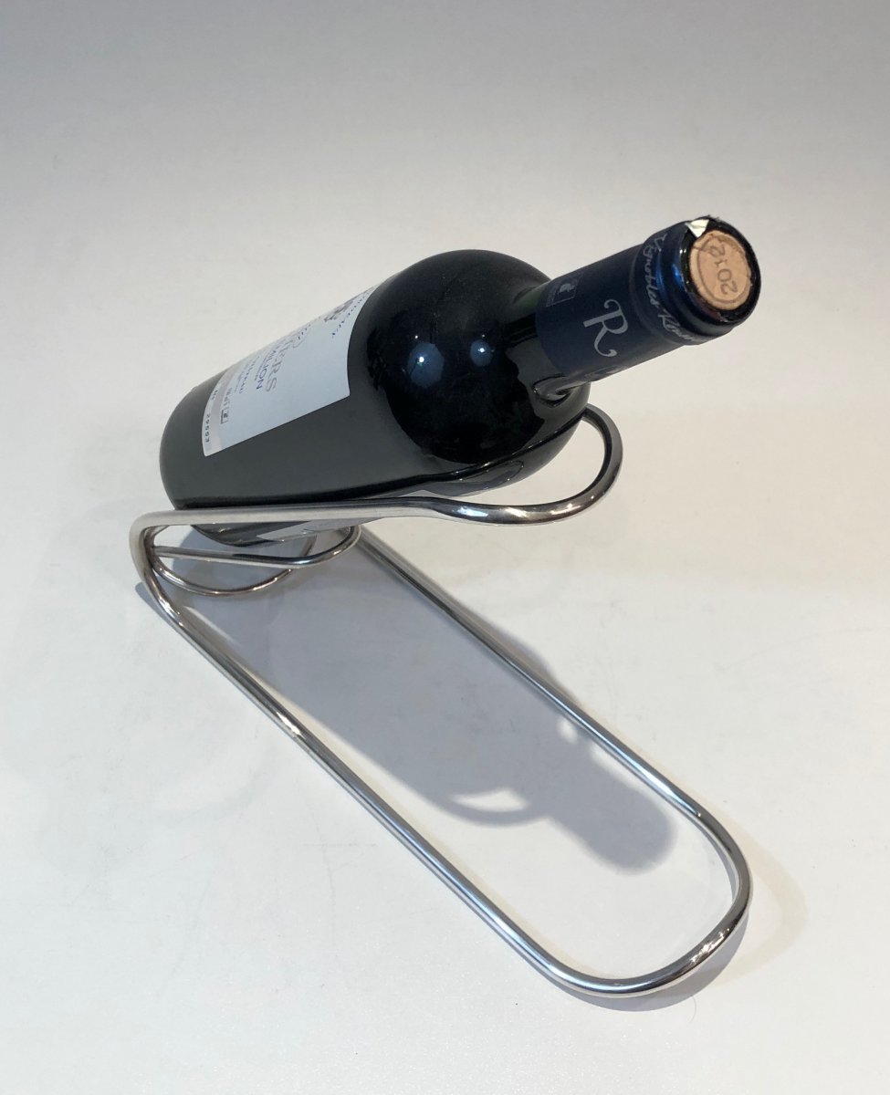 Silver Plated Wine Holder. French. Circa 1930-photo-5