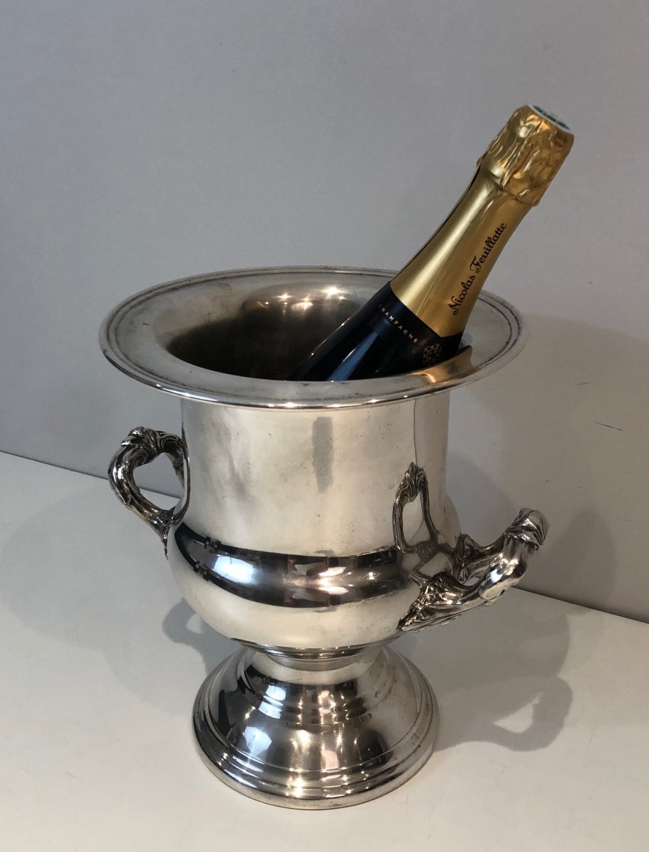 Silver Plated Champagne Bucket. French. Circa 1900-photo-2