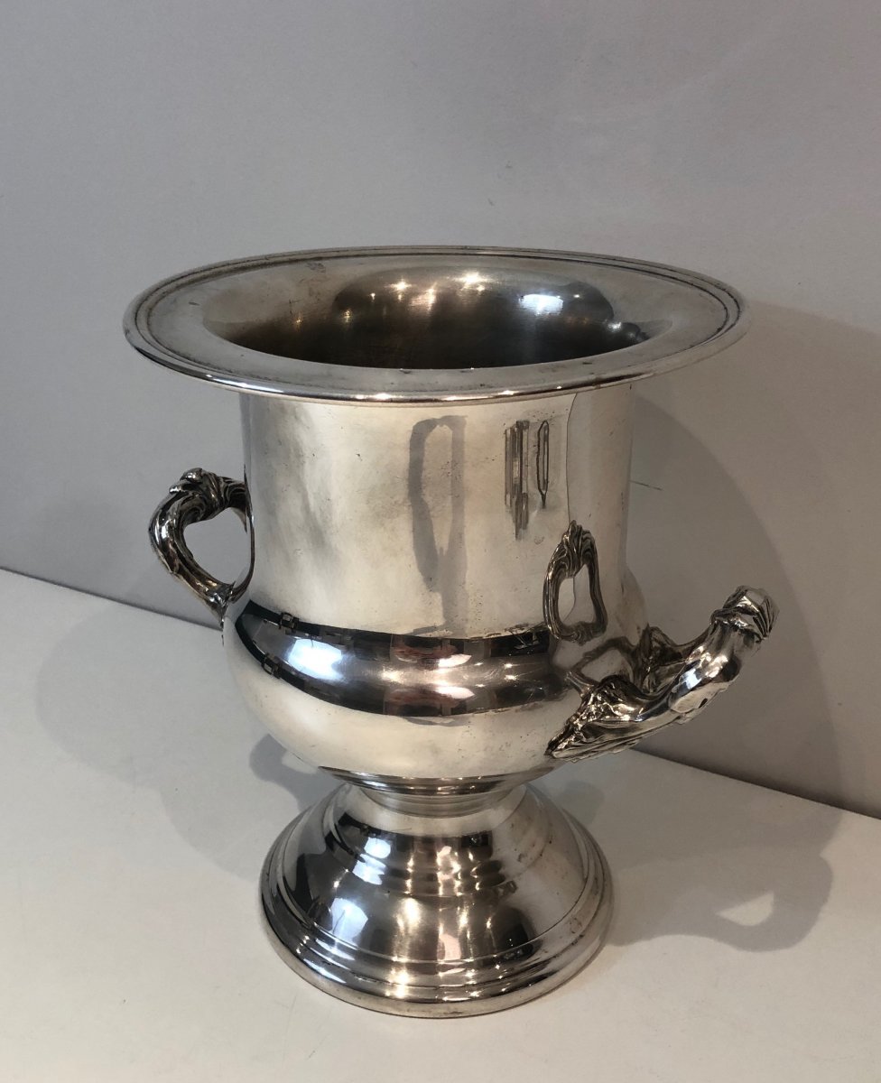 Silver Plated Champagne Bucket. French. Circa 1900-photo-4