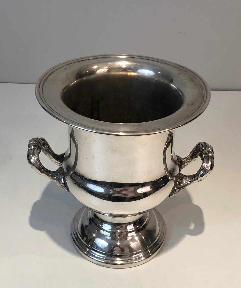 Silver Plated Champagne Bucket. French. Circa 1900-photo-6