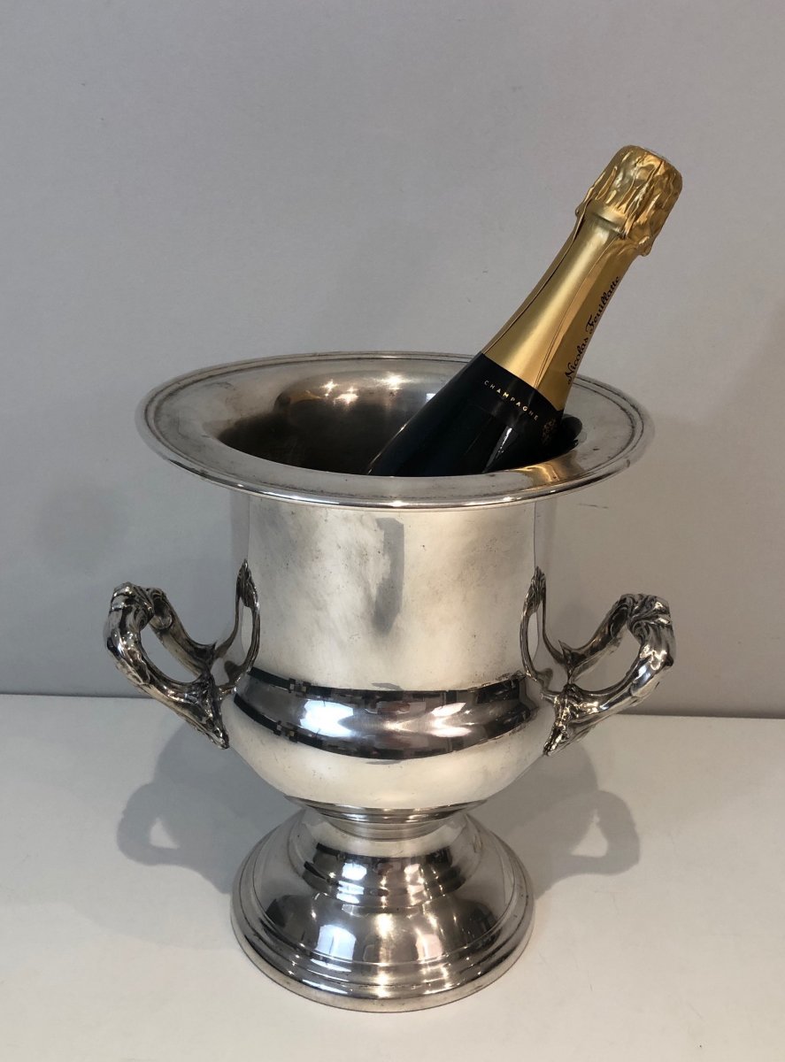Silver Plated Champagne Bucket. French. Circa 1900