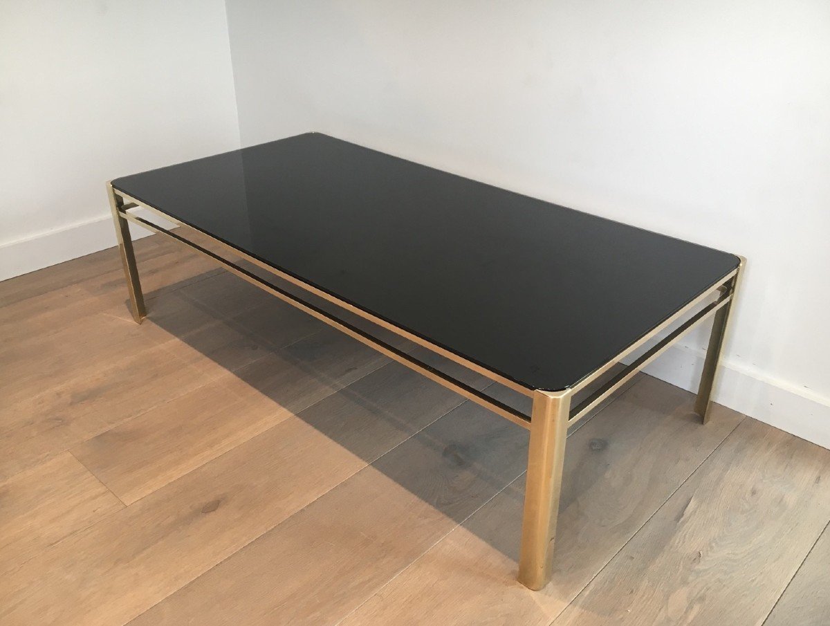 Attributed To Jacques Quinet. Bronze And Brass Coffee Table. Signed And Numbered. Circa 1970