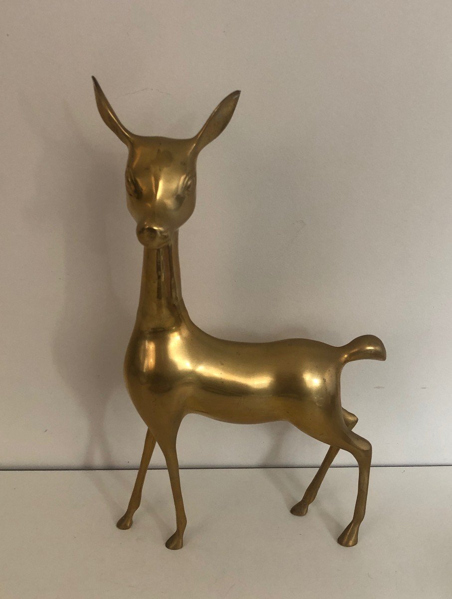 Brass Doe. French. Circa 1970-photo-2