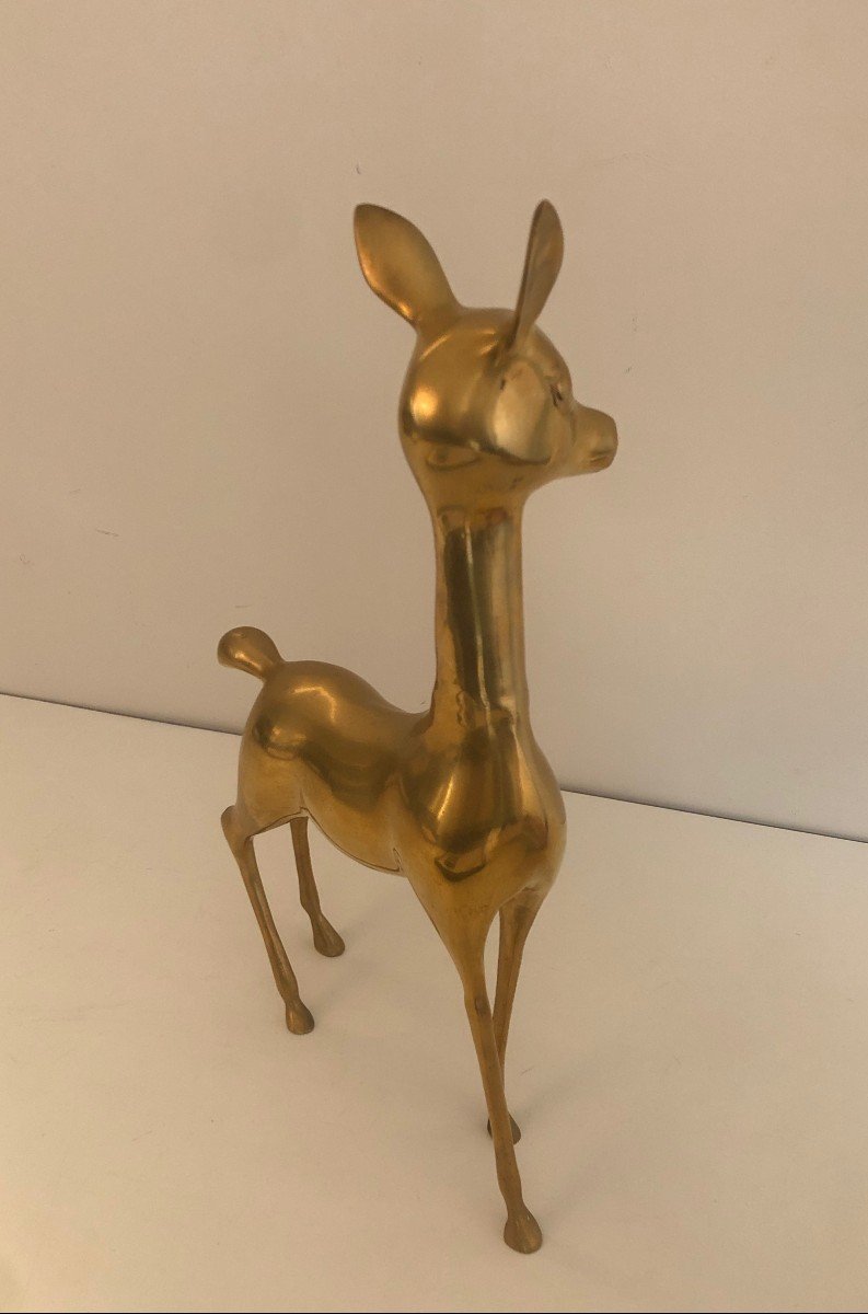 Brass Doe. French. Circa 1970-photo-2