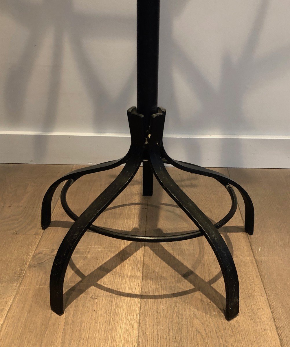 Black Lacquered And Brass Coat Hanger. French. Circa 1950-photo-7