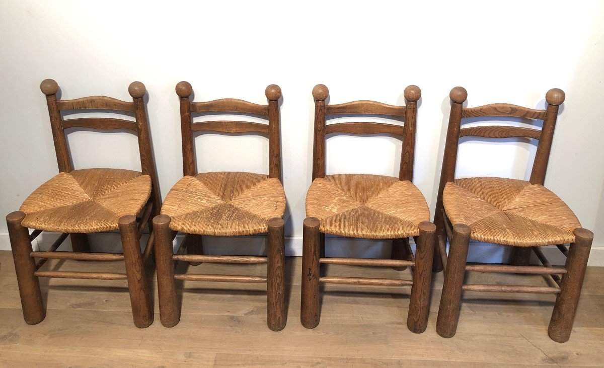 Set Of 4 Chairs By Charles Dudouyt-photo-8