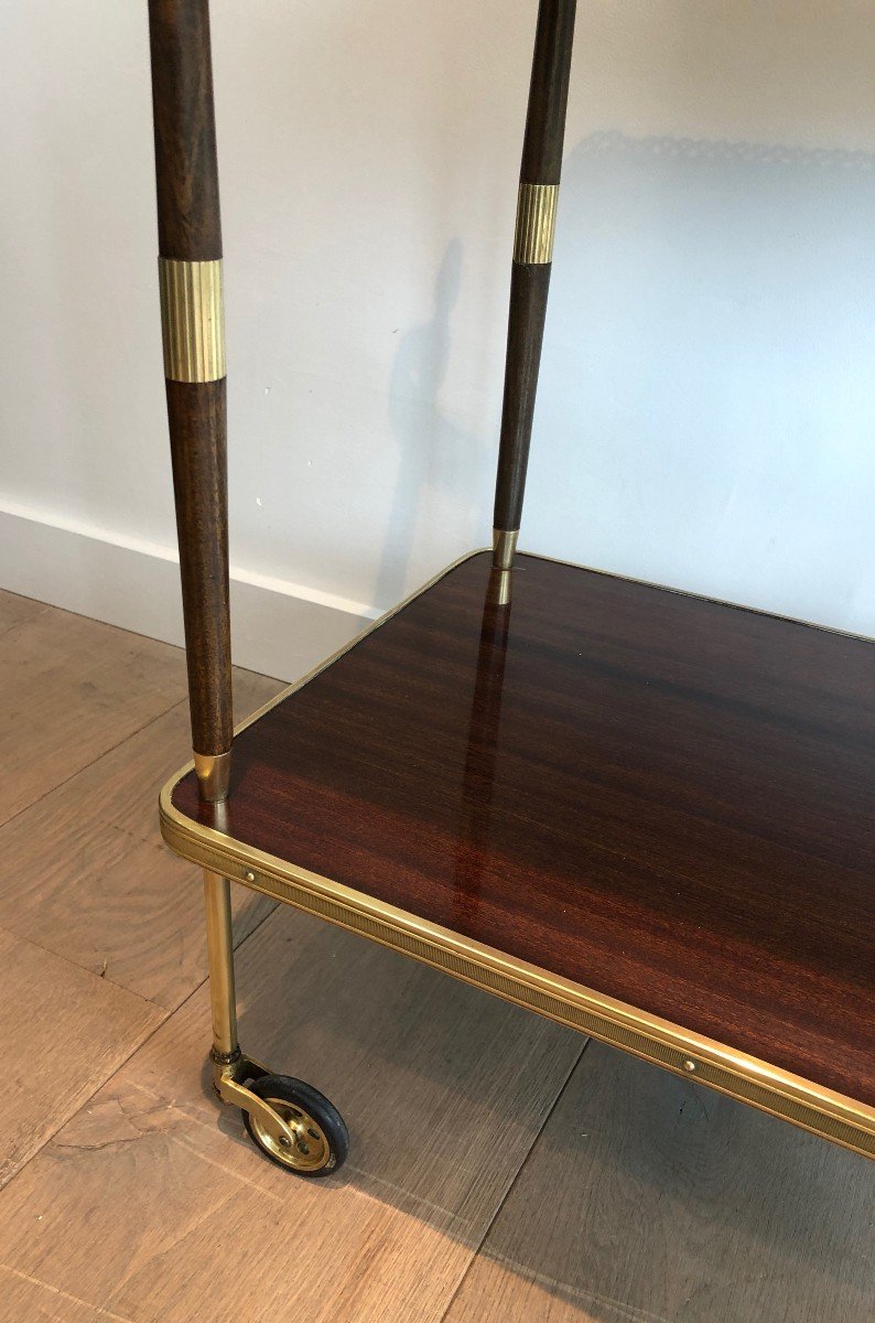 Mahogany And Brass Drinks Trolley. French Work In The Style Of Maison Jansen. Circa 1940-photo-4