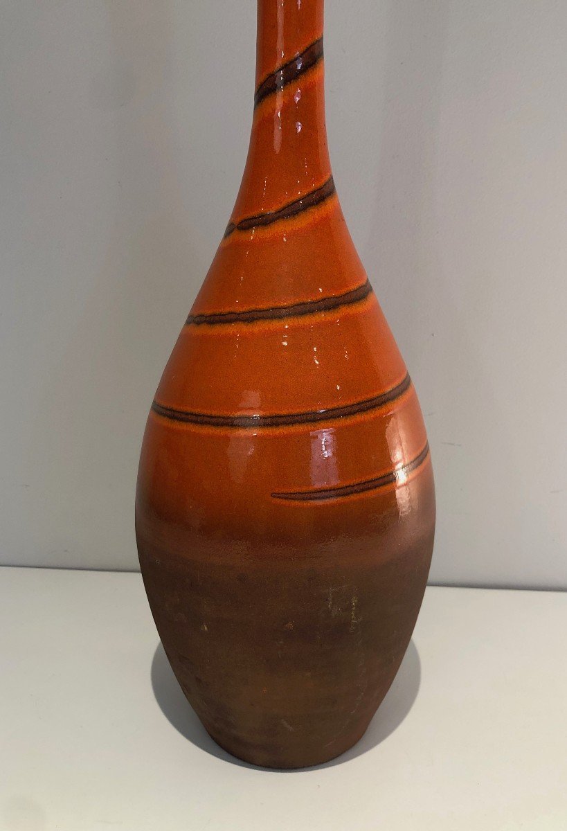 Vase Fraises Céramique 350ml Avec Couvercle - Pot Déco Bureau, Cuisine - Rouge - 9.8x11.5cm