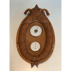 Rope Barometer. French Work By Adrien Audoux & Frida Minet. Circa 1950