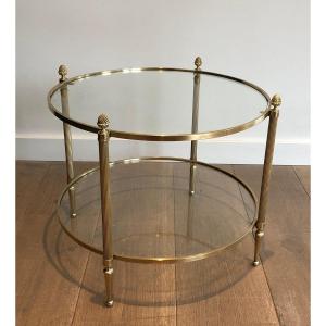 Small Round Brass Coffee Table. French Work From Maison Baguès. Around 1940