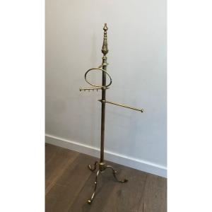 Neoclassical Style Towel Rack In Brass. French Work. Around 1940