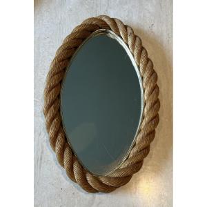 Oval Rope Mirror. French Work  In The Style Of Adrien Audoux And Frida Minet (audoux-minet)