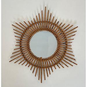 Star Rattan Mirror