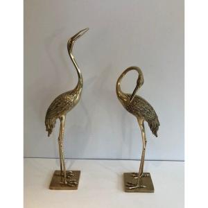 Cigogne en laiton