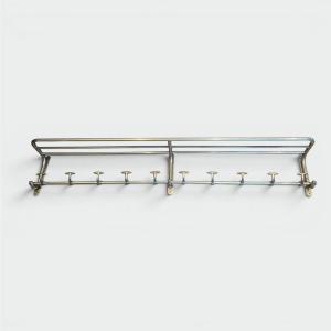Grand Porte-Manteau Mural en Aluminium à Dix Patères et Galerie Porte-Bagages, Esprit Wagons-Li