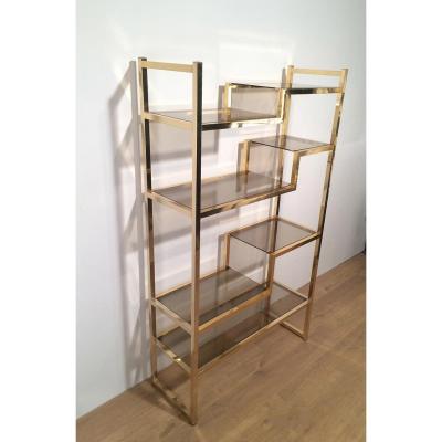 Awarded To Willy Rizzo. Chrome Design Shelf. Around 1970