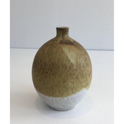 Small Sandstone Single-flower Vase. Signed By Swiss Artist Edouard Chapallaz And Stamped Chapallaz Duillier. Edouard Chapallaz. Switzerland. Circa 1950