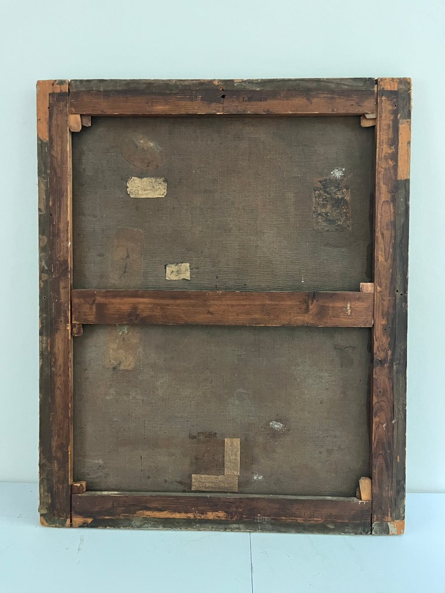 Scène de genre ancienne, dans le goût des Frères Le Nain-photo-4