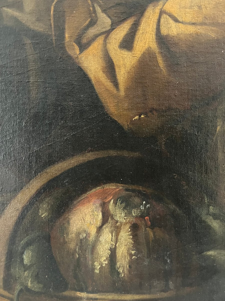 Scène de genre ancienne, dans le goût des Frères Le Nain-photo-2