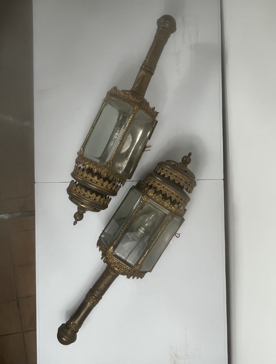 Pair Of Carriage Lanterns