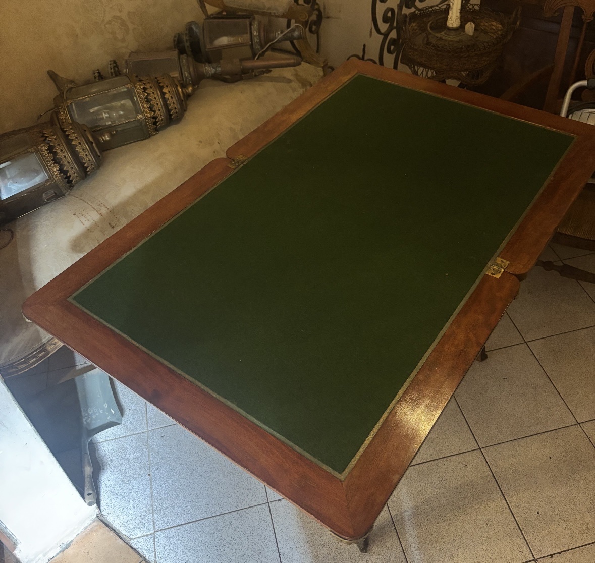 Table de jeux marquetée-photo-3