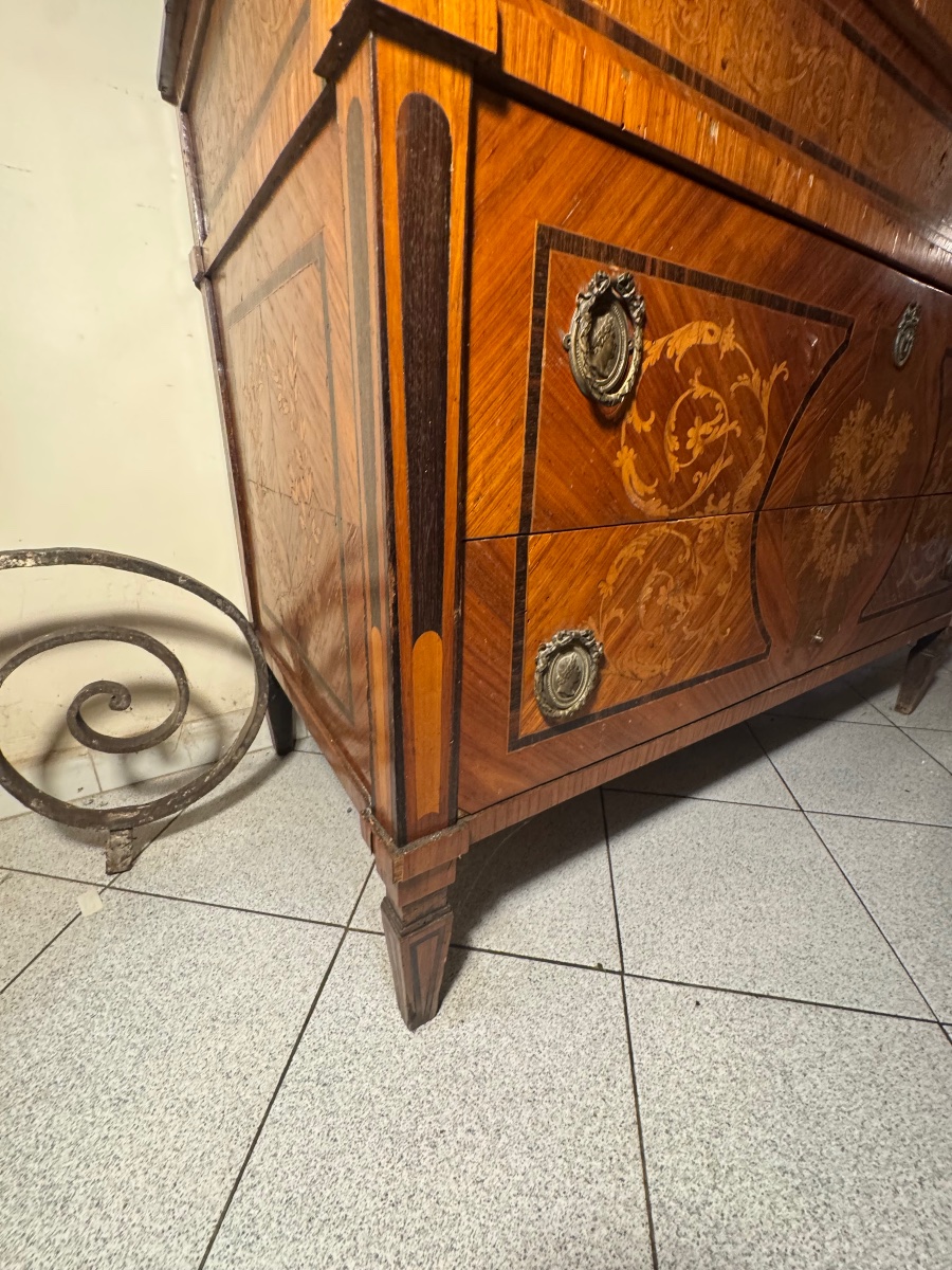 Commode italienne du XVIIIe siecle en marqueterie-photo-2