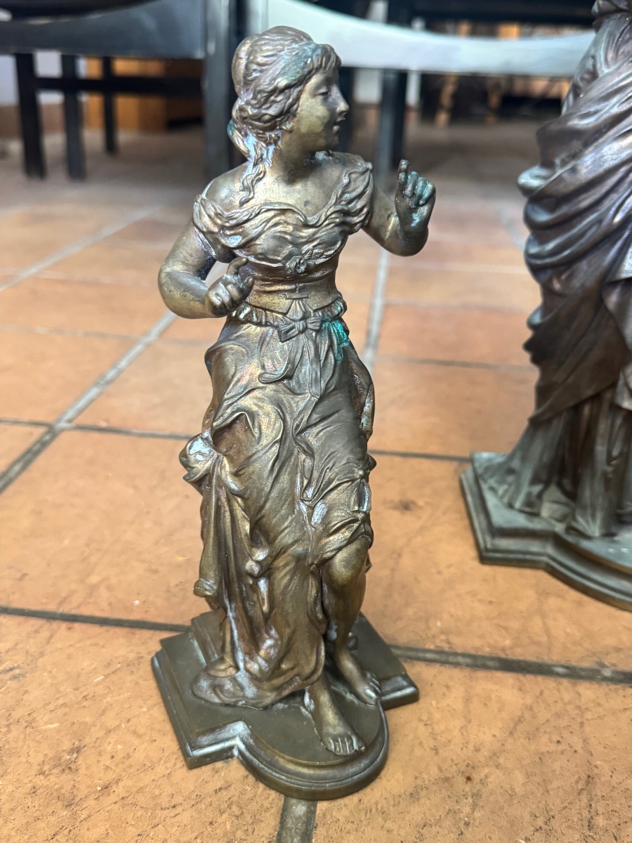 Ensemble de trois bronzes signés Moreau et Gaudez-photo-2