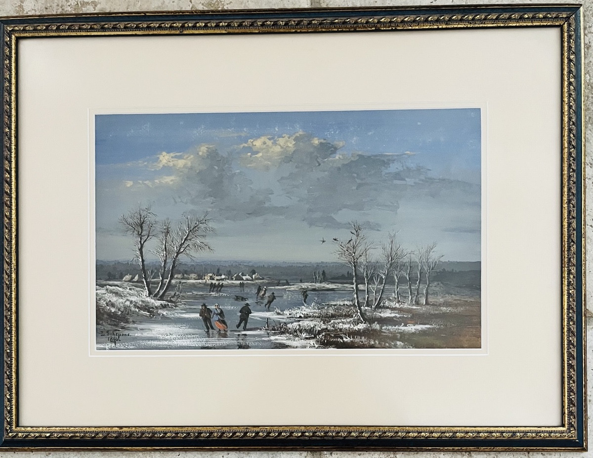 Louis Schepens , patineurs 1866