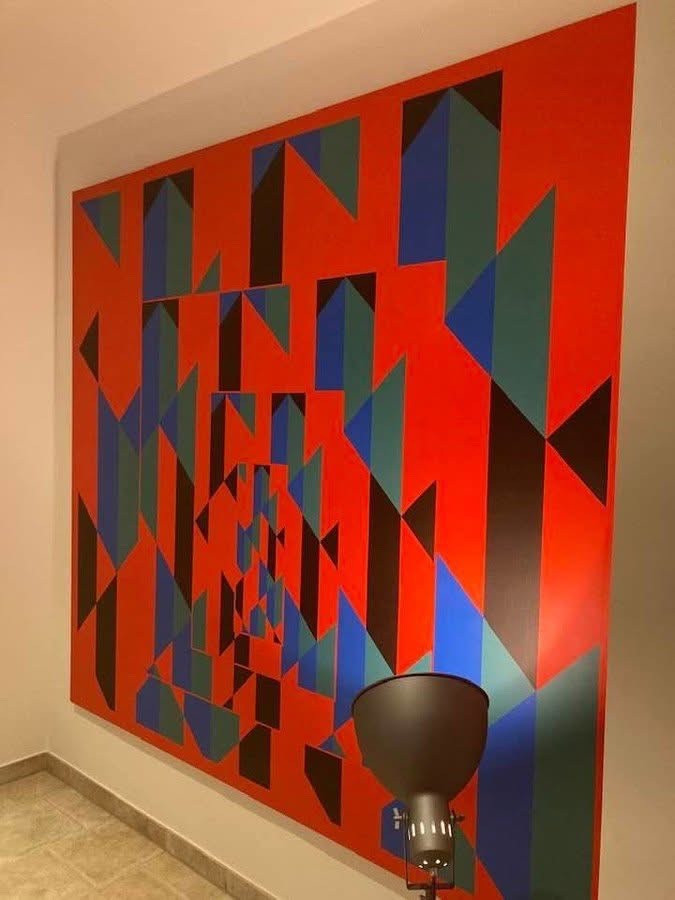 Nigel Kent (1933-2017) Geometry 220x240cm-photo-2