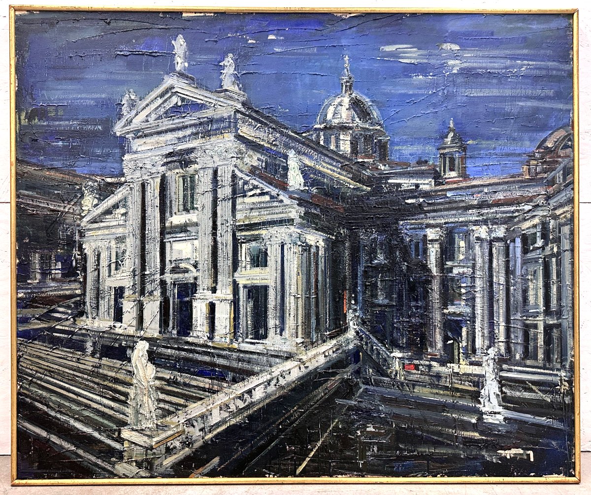 Georges Georoy (1906-1983). Cathedral Of Urbino 1966-photo-2