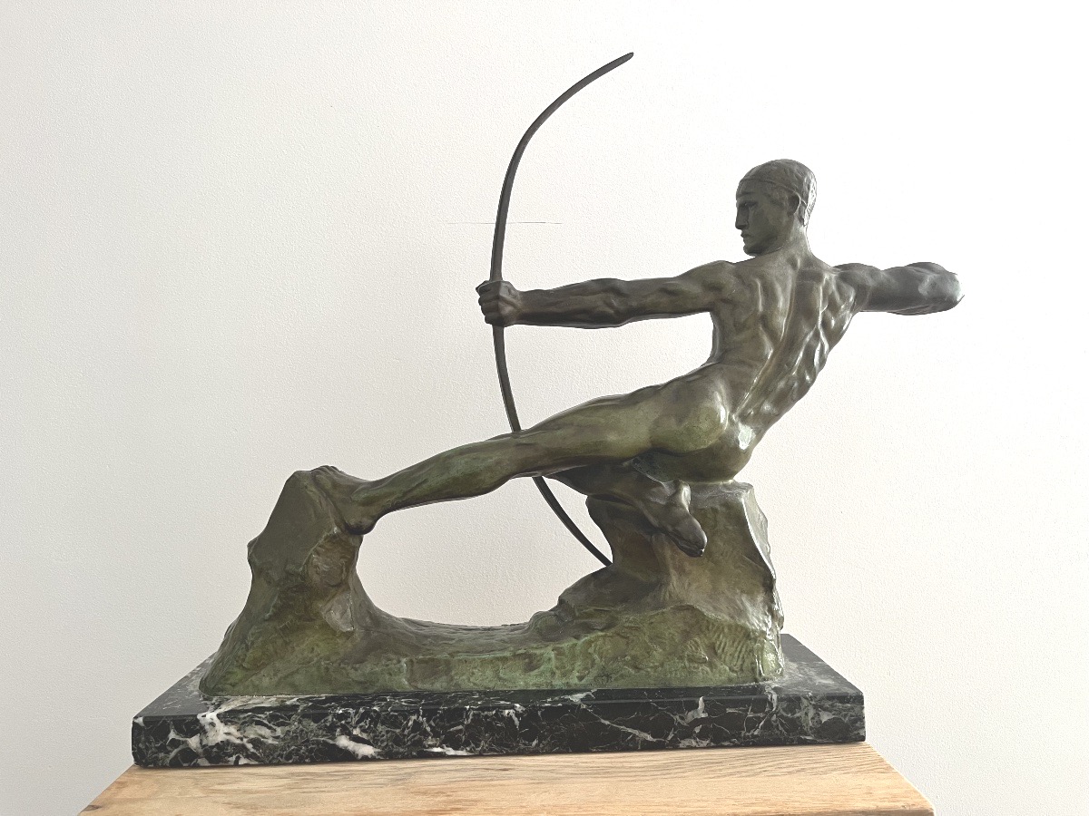Victor Demanet (1895-1964) Archer. Art Deco-photo-2