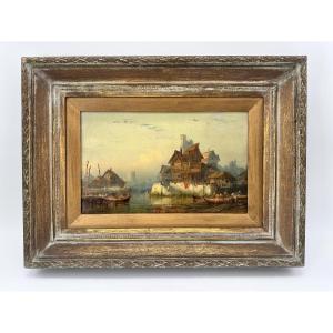 George GREGORY (1849-1938)., Les pêcheurs. 1880