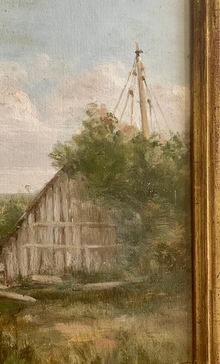 Talmont Sur Gironde  Huile Sur Carton Début 20ème-photo-2
