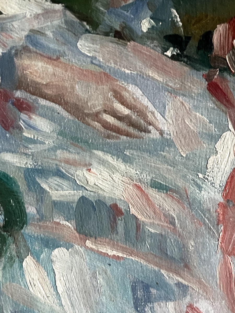 Jeune femme rousse au milieu des fleurs-photo-2