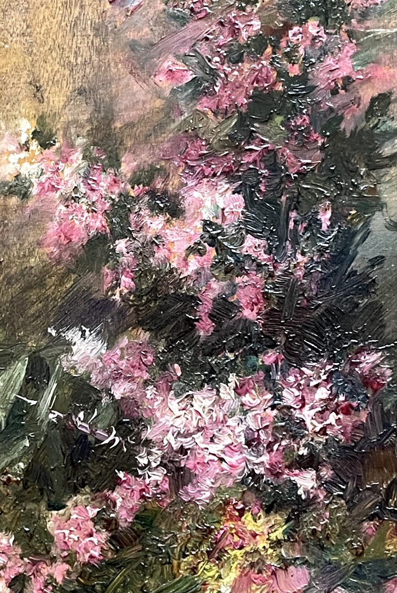 Des petites fleurs dans un vase bleu-photo-4