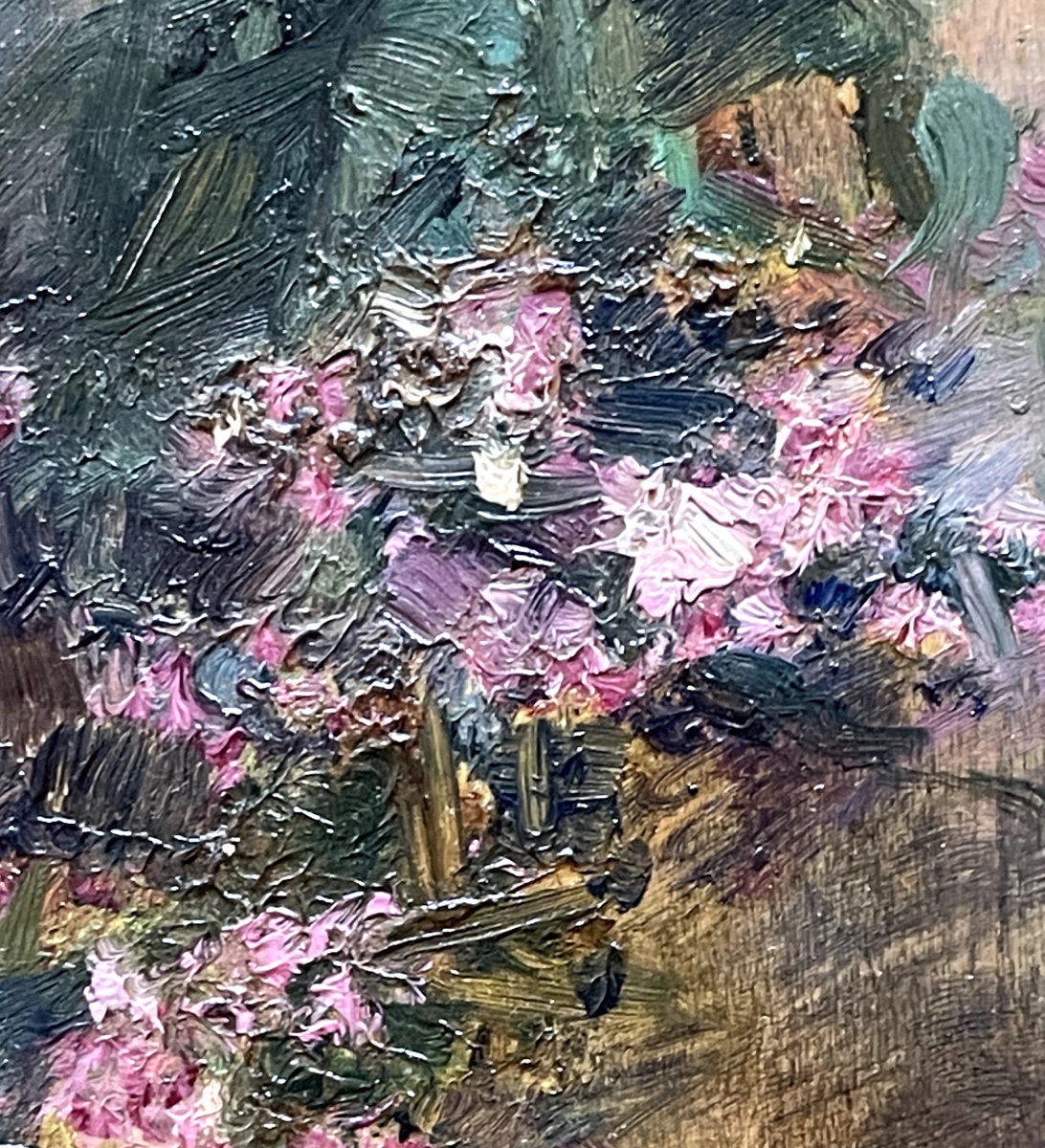 Des petites fleurs dans un vase bleu-photo-1