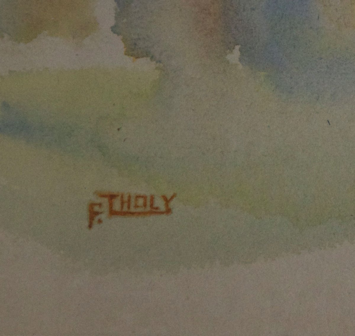Three Women Watercolor Signed Ferdinand Tholy XXth Century-photo-3