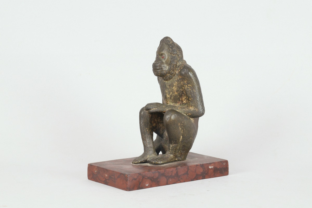 Statuette de singe en bronze-photo-3