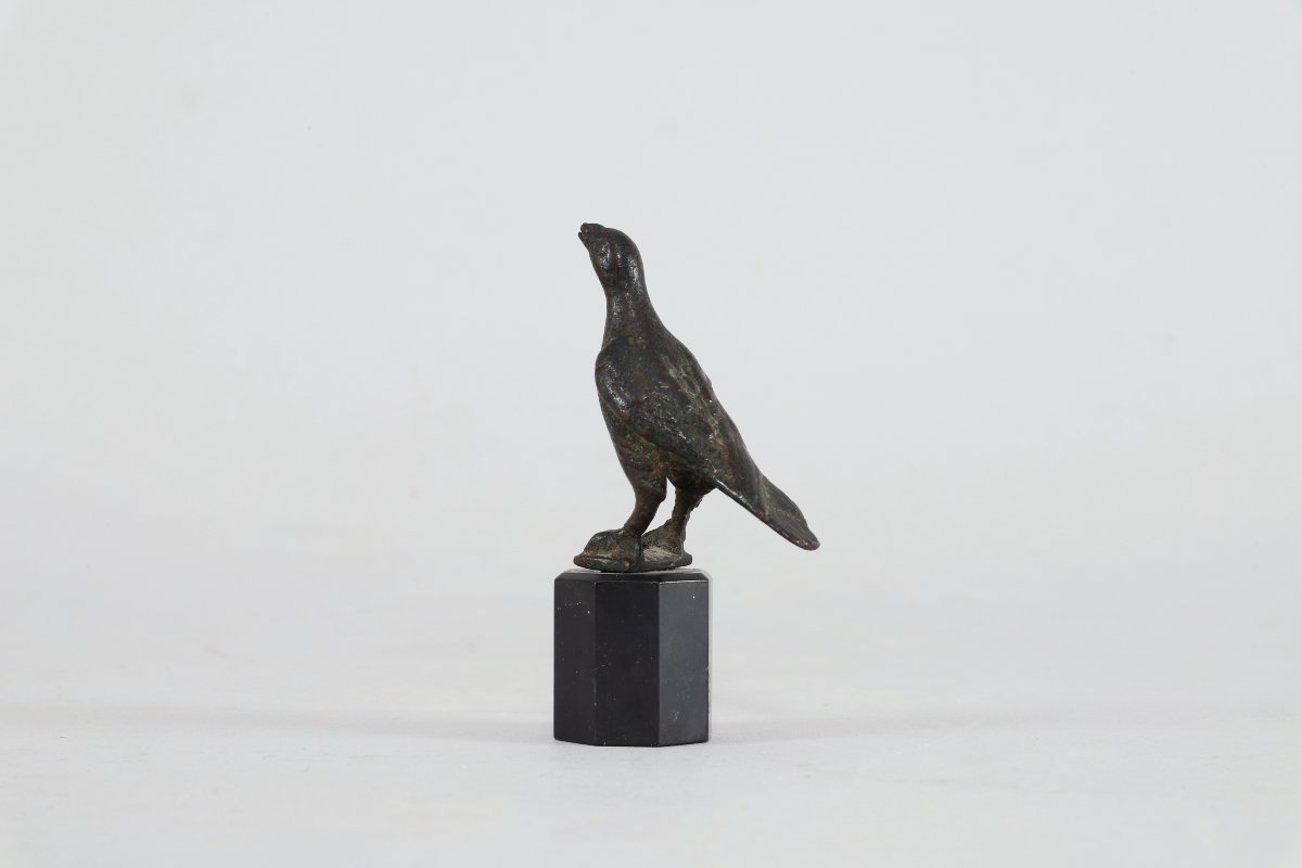 Oiseau en bronze antique-photo-2