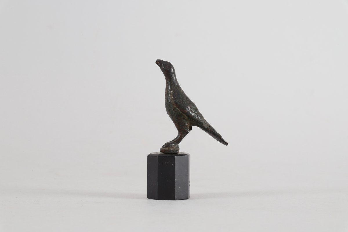 Oiseau en bronze antique-photo-1