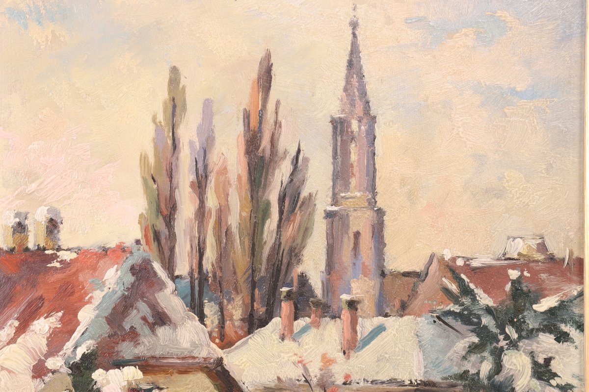 Vue enneigée de Strasbourg par Robert Kuven -photo-2