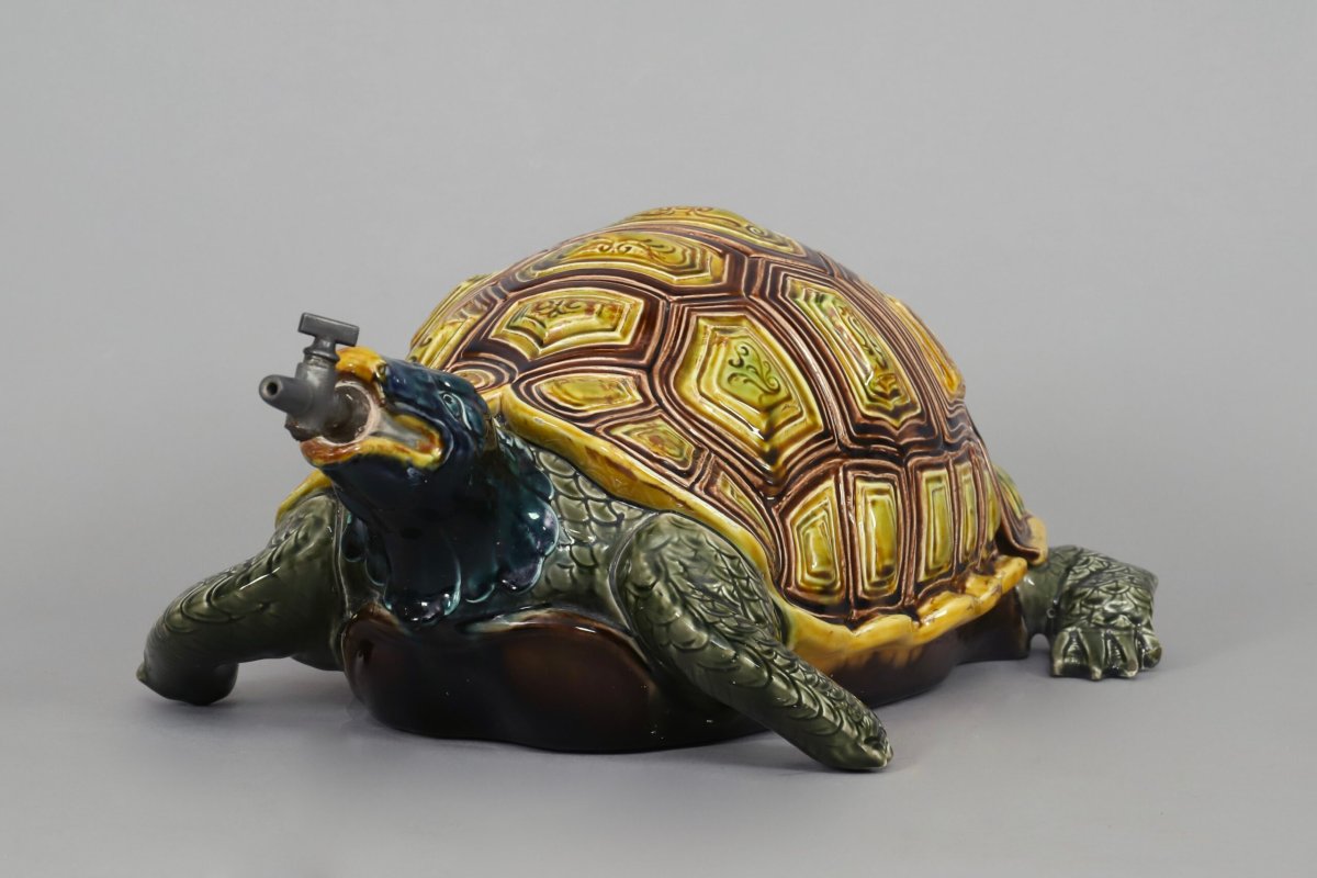 Turtle Wall Fountain — Sarreguemines Porcelain-photo-2