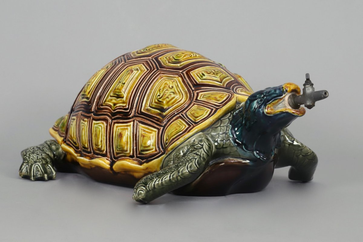 Turtle Wall Fountain — Sarreguemines Porcelain-photo-4