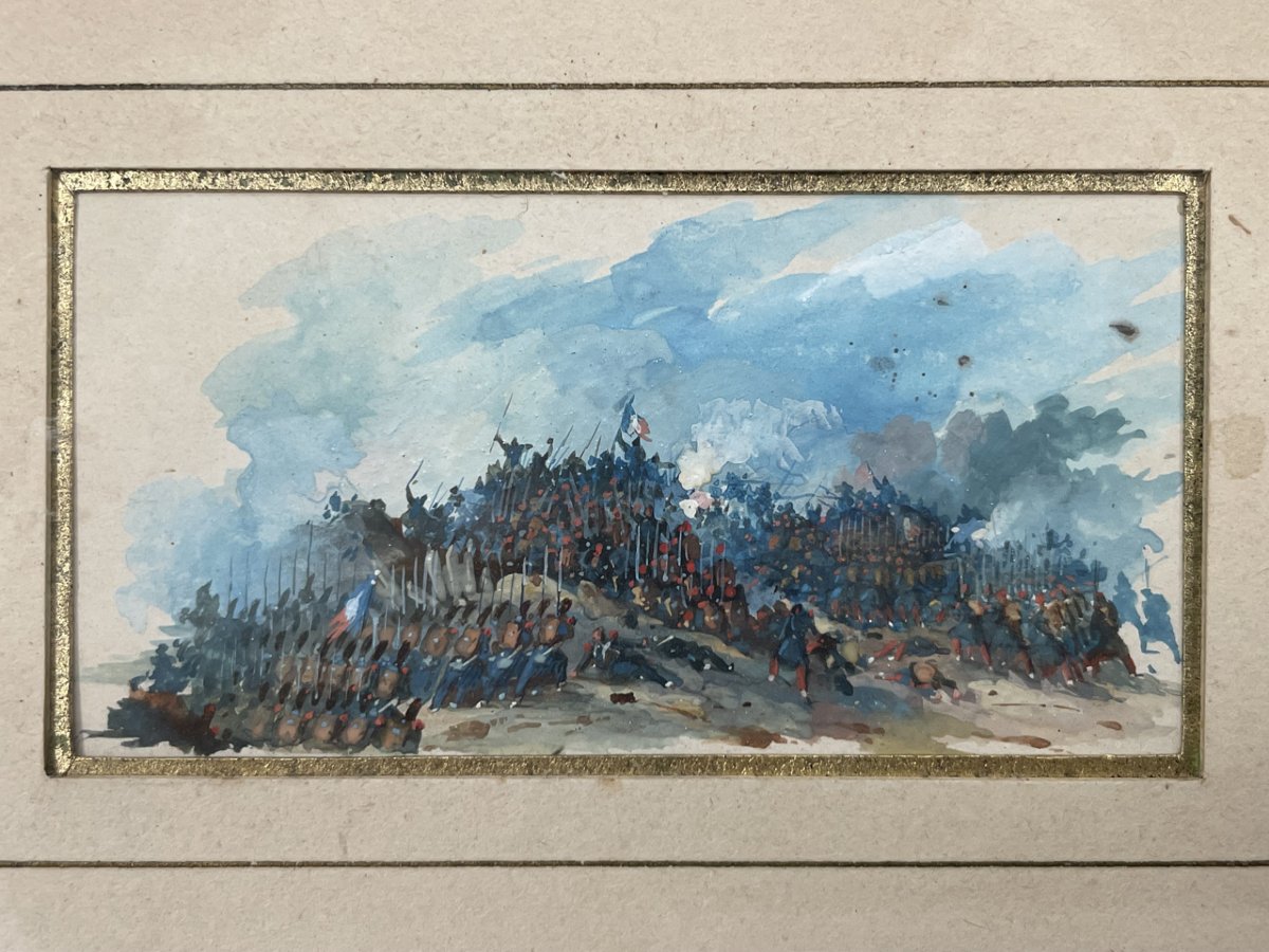 Eugène Bazin — Gouaches victoire française-photo-2