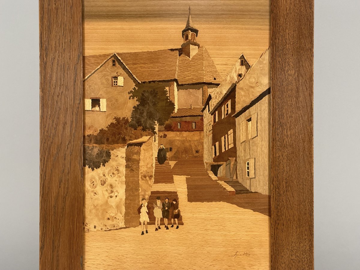 Marqueterie de Paul Spindler (1906-1980), Wasselonne, vers 1930-1950-photo-2