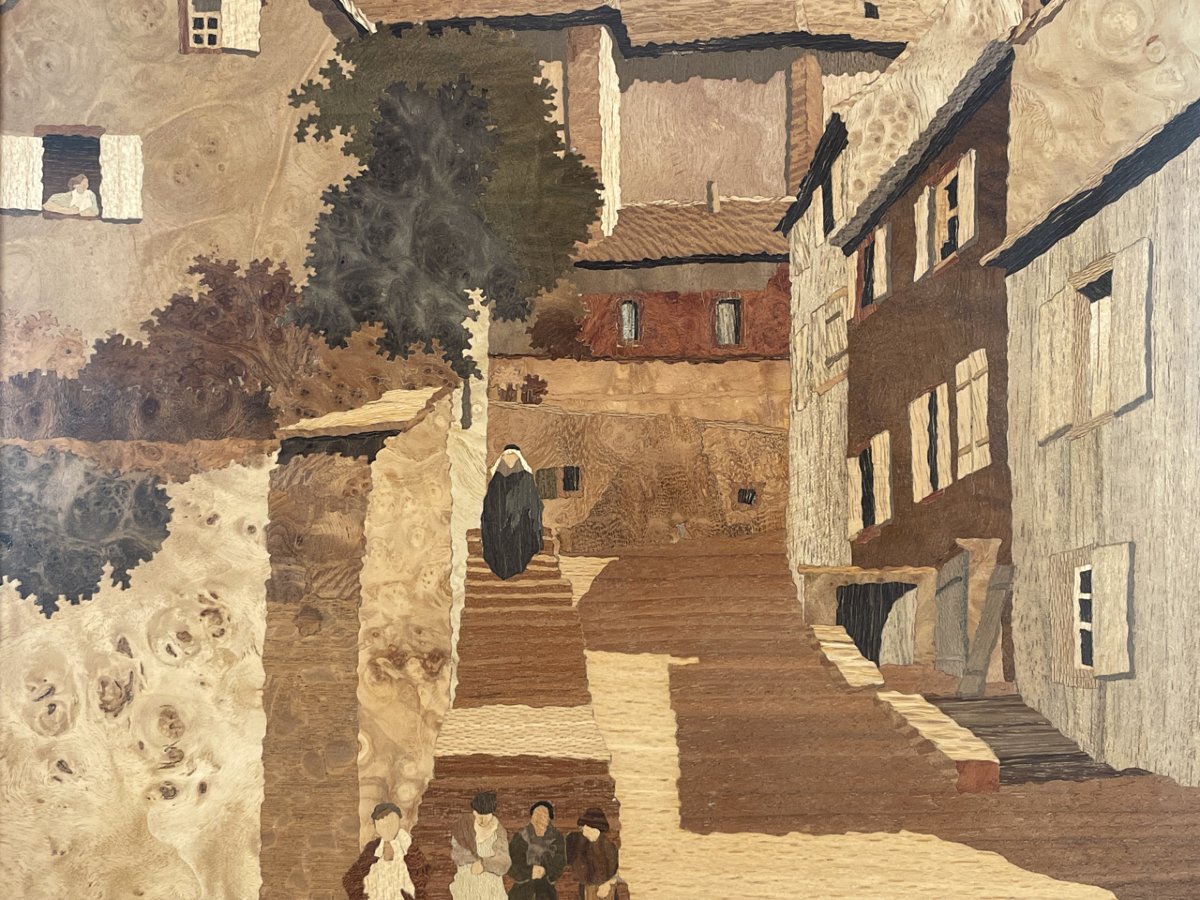 Marqueterie de Paul Spindler (1906-1980), Wasselonne, vers 1930-1950-photo-3
