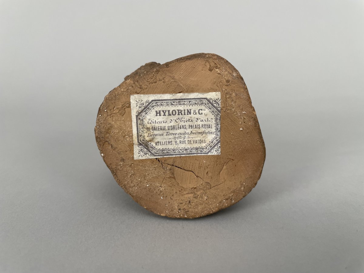 Statuette en terre cuite intitulée « a la barque ! », Hylorin & Cie, vers 1900.-photo-5